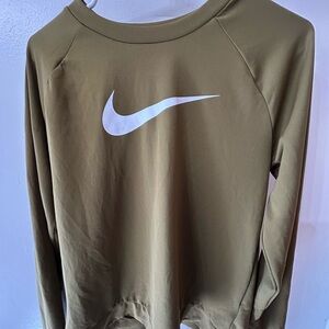 Nike Dri-FIT Women’s Olive Green Long Sleeve Sweatshirt Size Medium